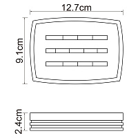 Wasserkraft K-4700 Мыльница с композитной чашей, настольная, цвет: белый K-4729