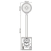 Wasserkraft K-3400 Ершик для унитаза напольный с керамической колбой, цвет: хром K-3427