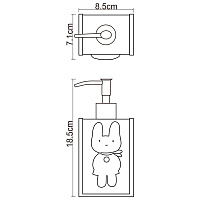Wasserkraft K-6400 Дозатор для жидкого мыла, настольный, цвет: хром K-6499