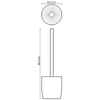 Wasserkraft K-4600 Ершик для унитаза, напольный, цвет: хром K-4627