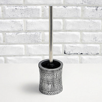 Wasserkraft K-7600 Ершик для унитаза напольный с композитной колбой, цвет: серый матовый K-7627