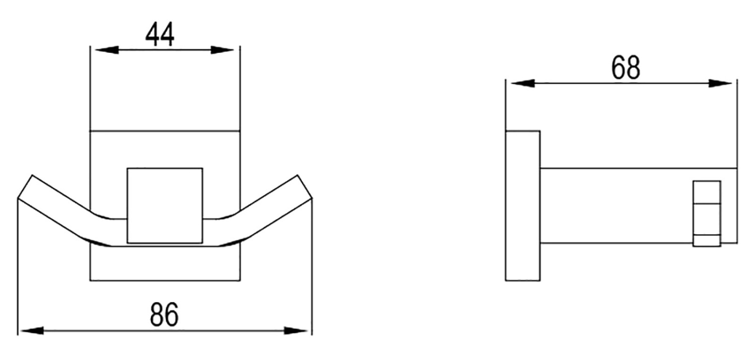 Timo Selene Крючок двойной для ванной комнаты, цвет хром 10012/00