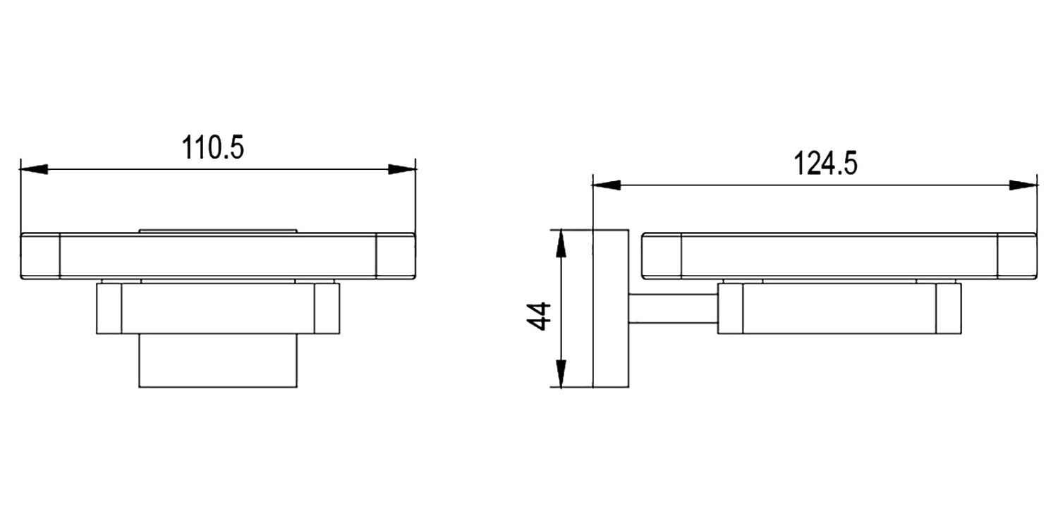 Timo Selene Мыльница со стеклянной чашей, подвесная, цвет: хром 10022/00