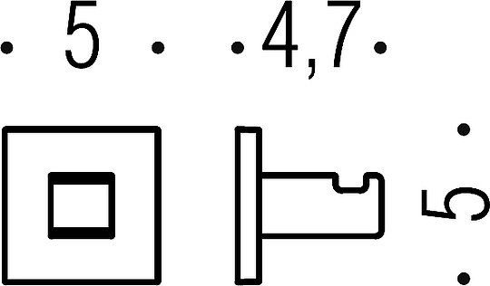 Colombo Design BasicQ Крючок для полотенец, подвесной, цвет: chrome BLC97.CR