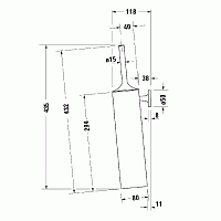 Duravit Starck T Туалетный ершик настенный, цвет черный матовый 0099464600