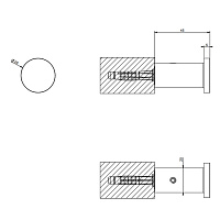Gessi 316 Accessories Крючок для полотенец, цвет: brushed black metal pvd 54821#707