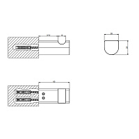 Gessi Rilievo Крючок для полотенец одинарный, цвет: chrome 59521#031