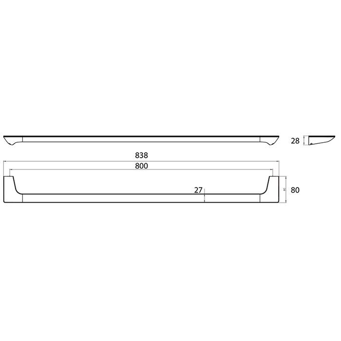 Emco Art Полотенцедержатель 80 см, цвет: хром 1660 001 81