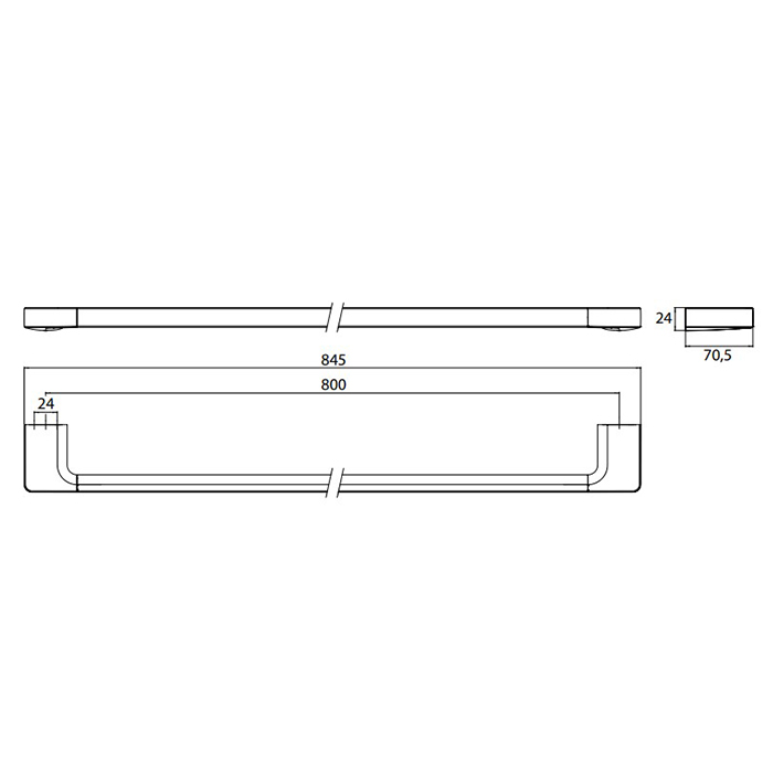 Emco Trend Держатель полотенец, 80 cм, цвет хром 0260 001 81