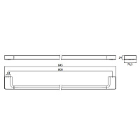 Emco Trend Держатель полотенец, 80 cм, цвет хром 0260 001 81