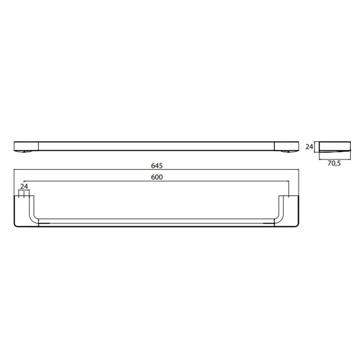 Emco Trend Держатель полотенец, 60 cм, цвет хром 0260 001 61