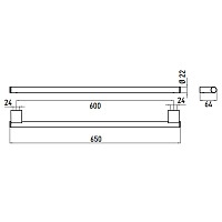 Emco System2 Держатель полотенец, 60 cм, цвет хром 3560 001 60