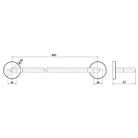 Emco Round Держатель полотенец, 60 cм, цвет хром 4360 001 60