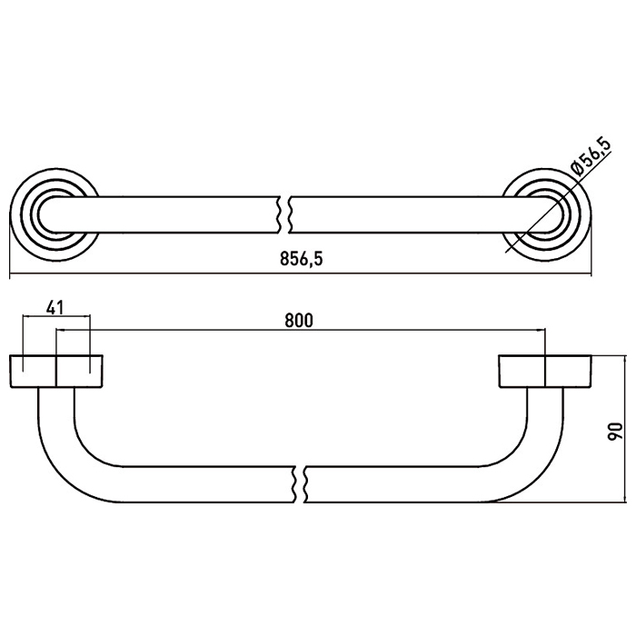 Emco Polo Держатель полотенец, 80 см, цвет хром 0760 001 80