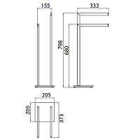 Emco Loft Стойка-полотенцедержатель, двойная, напольная, цвет: хром 0581 001 01