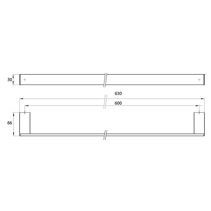 Emco Liaison Держатель полотенец, 63 см, цвет хром 1860 001 60