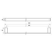 Emco Liaison Держатель полотенец, 63 см, цвет хром 1860 001 60