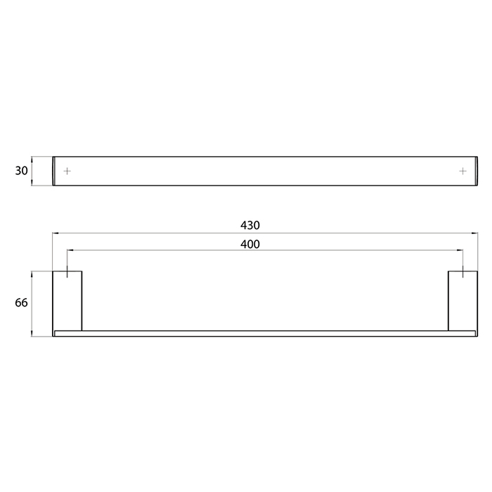 Emco Liaison Держатель полотенец, 43 cм, цвет хром 1860 001 40