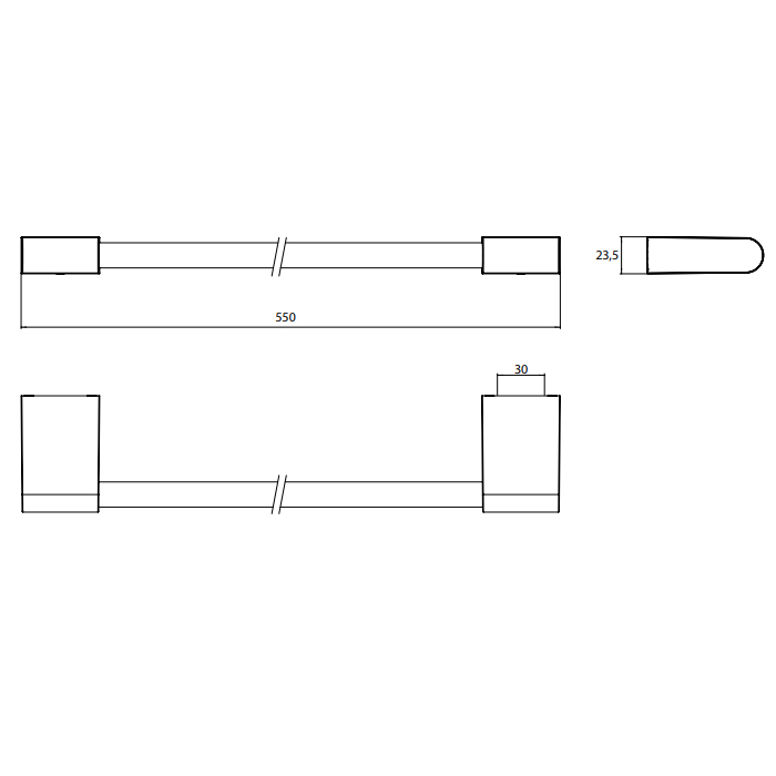 Emco Flow Держатель полотенец, 50 cм, цвет хром 2760 001 50