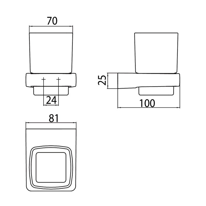 Emco Trend Стакан подвесной, цвет хром 0220 001 00