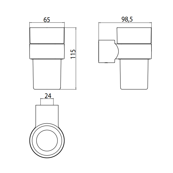 Emco Fino Стакан подвесной, прозрачное стекло, цвет: хром 8420 001 01