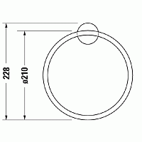 Duravit Starck T Полотенцедержатель-кольцо, настенный, цвет: хром 0099471000