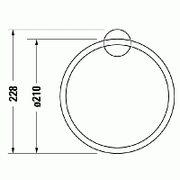 Duravit Starck T Полотенцедержатель-кольцо, настенный, цвет: черный матовый 0099474600