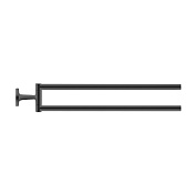 Duravit Starck T Полотенцедержатель двойной, настенный 46,5 cм, цвет черный матовый 0099414600