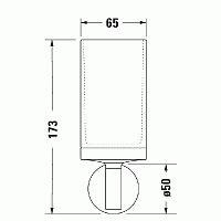 Duravit Starck T Стакан подвесной, стеклянный матовый, цвет: хром 0099311000