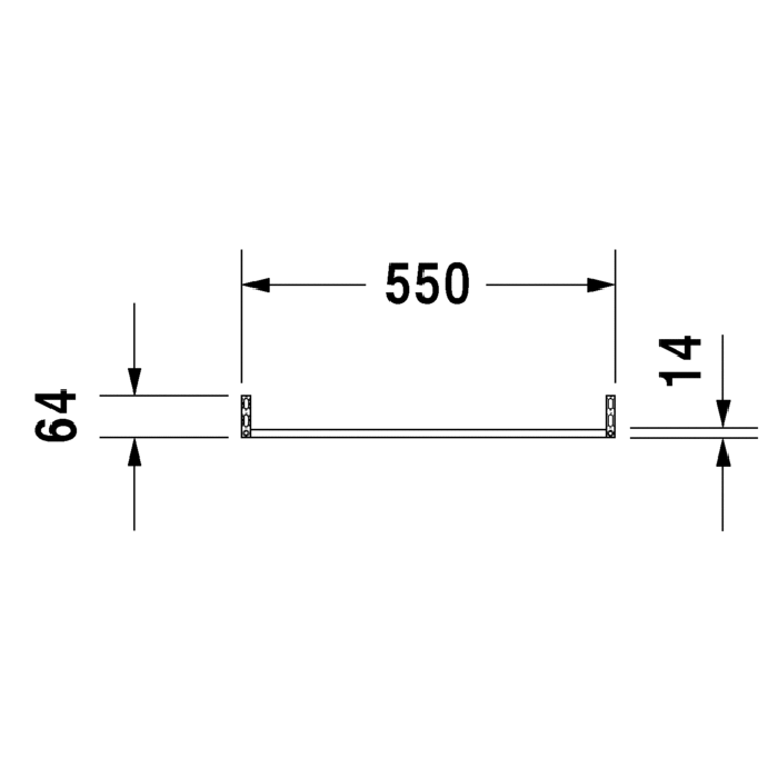 Duravit Vero Полотенцедержатель с квадратным сечением для умывальника, цвет: хром 30371000