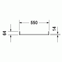 Duravit Vero Полотенцедержатель с квадратным сечением для умывальника, цвет: хром 30371000