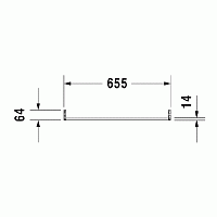 Duravit Vero Полотенцедержатель с квадратным сечением для умывальника, цвет: хром 30471000