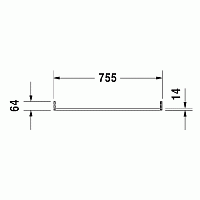 Duravit Vero Полотенцедержатель с квадратным сечением для умывальника, цвет: хром 30381000