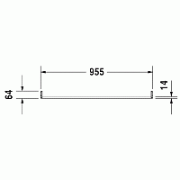 Duravit Vero Полотенцедержатель с квадратным сечением для умывальника, цвет: хром 30391000
