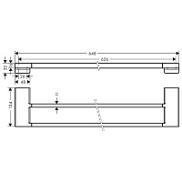 Hansgrohe AddStoris Полотенцедержатель подвесной двойной 64,8  см, латунь цвет: золото 41743990