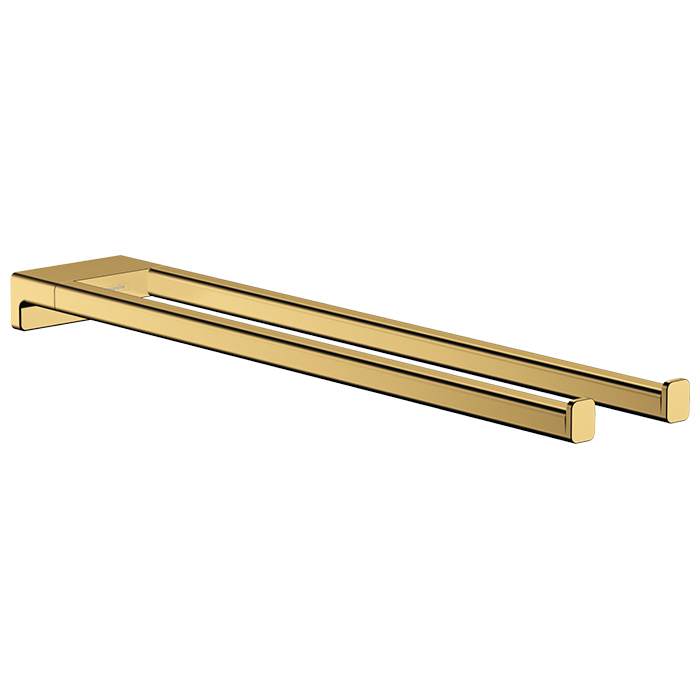 Hansgrohe AddStoris Полотенцедержатель подвесной двойной 44,5 см, латунь цвет: золото 41770990