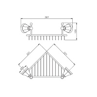 Nicolazzi Accessori Bagno Teide Полочка-решетка угловая, цвет: хром 1495CR05