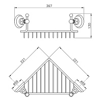 Nicolazzi Accessori Classica Полочка-решетка угловая, цвет хром 1495CR