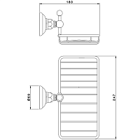 Nicolazzi Classica Lusso Полочка-решетка, украшенная кристаллом, цвет золото 1493GO34