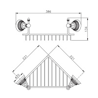 Nicolazzi Impero Полочка-решетка подвесная, цвет золото 1495GO36