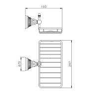 Nicolazzi Impero Полочка-решетка подвесная, цвет хром 1493CR36
