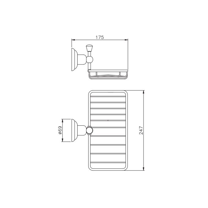Nicolazzi Onice Полочка-решетка прямоугольная, цвет золото 1493GO09O