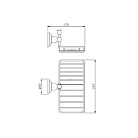 Nicolazzi Onice Полочка-решетка прямоугольная, цвет золото 1493GO09O