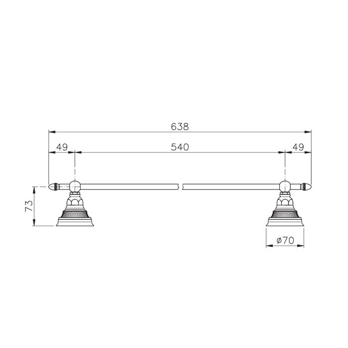 Nicolazzi Accessori Classica Полотенцедержатель 60 см, цвет Bronze Plated 1486BZ