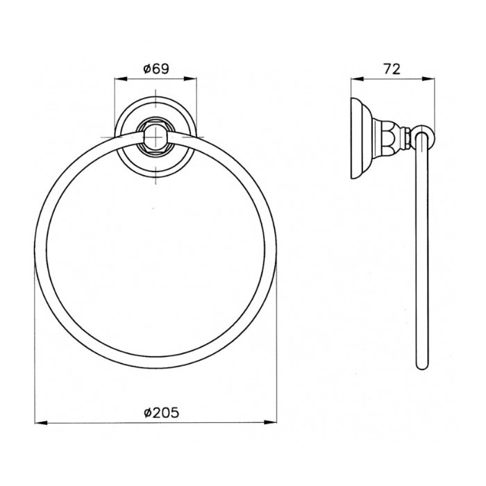 Полотенцедержатель Nicolazzi Classica 1485CR