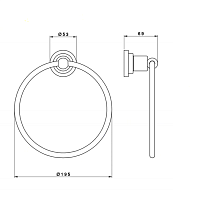 Nicolazzi Accessori Полотенцедержатель-кольцо, цвет: Ottone Grezzo 1485OG
