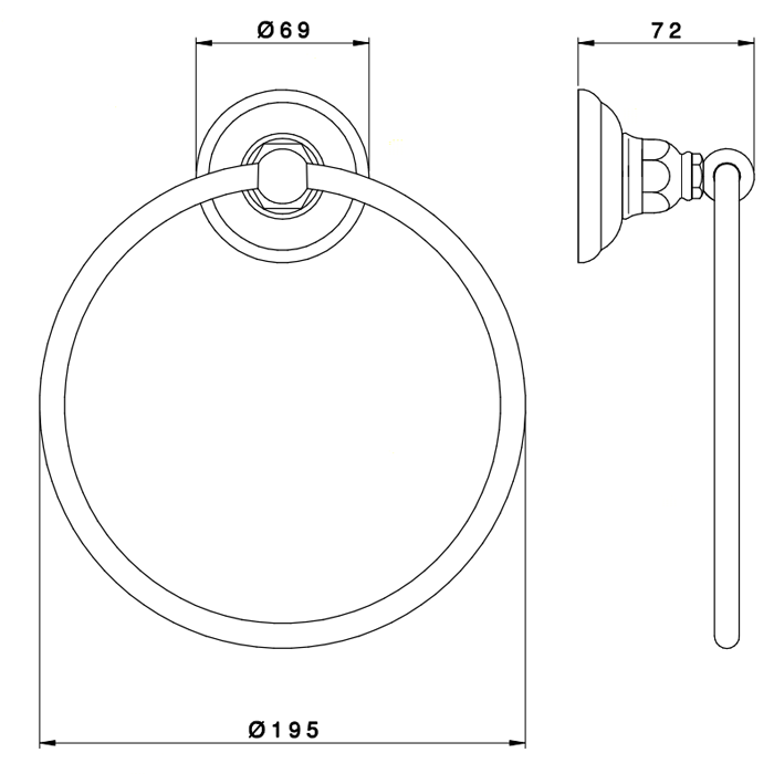 Nicolazzi Accessori Полотенцедержатель-кольцо, цвет: бронза 1485BZ