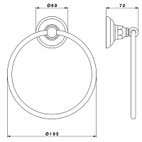 Nicolazzi Accessori Полотенцедержатель-кольцо, цвет: бронза 1485BZ