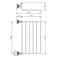 Nicolazzi Impero Полочка для полотенец, цвет: хром 1499CR36