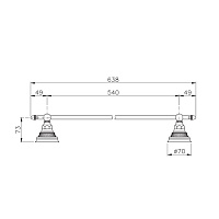 Nicolazzi Impero Полотенцедержатель 54 см, цвет: золото 1486GO36